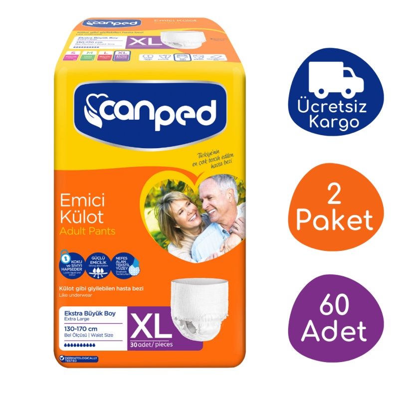 Canped%20Emici%20Külot%20Ekstra%20Büyük%20Boy%20(XL)%20-%2060%20Adet