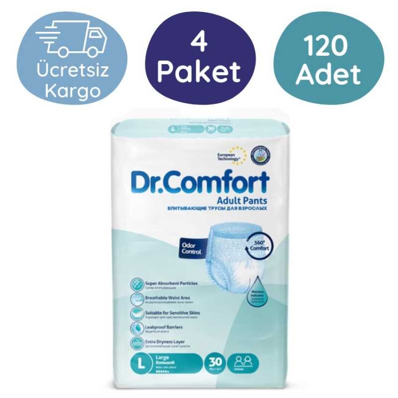 Dr.Comfort%20Emici%20Külot%20Hasta%20Bezi%20Büyük%20(L)%2030’lu%20120%20Adet