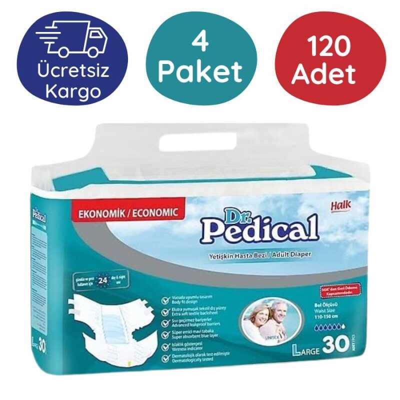 Dr.Pedical%20Tekstil%20Yüzeyli%20Hasta%20Bezi%20Büyük%20Boy(L)%2030’lu%20120%20Adet