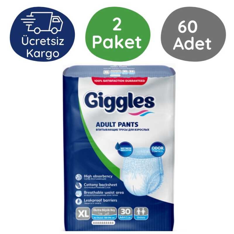 Giggles%20Emici%20Külot%20Extra%20Büyük%20Boy%20(XL)%2030’lu%2060%20Adet