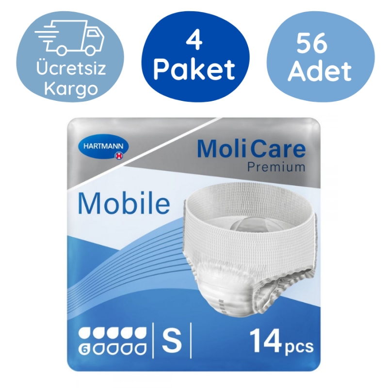 MoliCare%20Premium%20Mobile%20Emici%20Külot%206%20Damla%20Mavi%20Paket%20(Small)%2014’lü%20(4%20Paket)