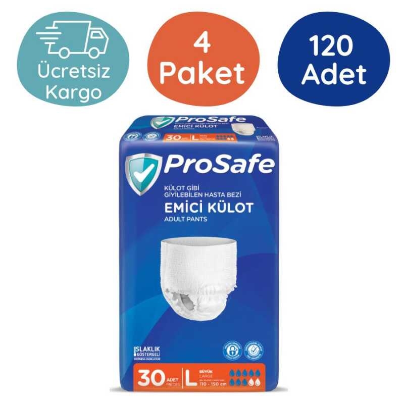 Prosafe%20Emici%20Külot%20Hasta%20Bezi%20Büyük%20(L)%20120%20Adet