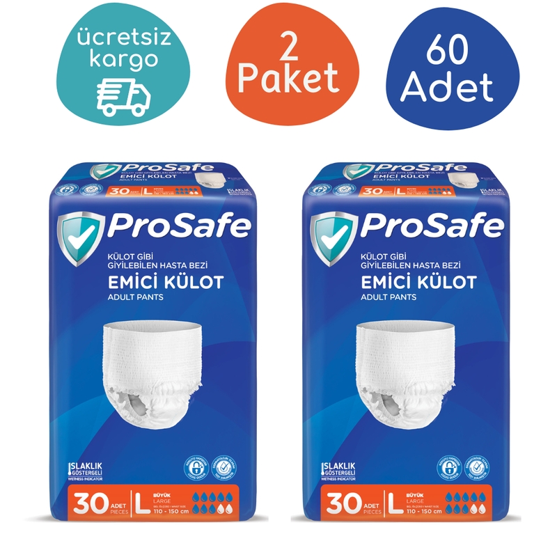 Prosafe%20Emici%20Külot%20Hasta%20Bezi%20Büyük%20(L)%2060%20Adet