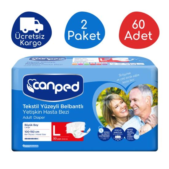 Canped Belbantlı Tekstil Yüzeyli Hasta Bezi 