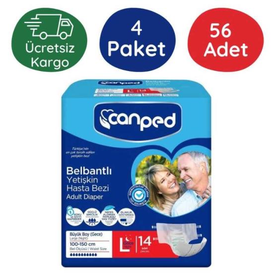 Canped Belbantlı Tekstil Yüzeyli Hasta Bezi Gece 