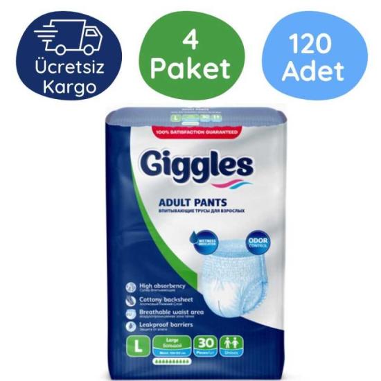 Giggles Emici Külot Büyük Boy (L) 30’lu 120 Adet